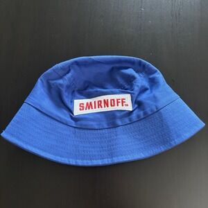 Smirnoff Bucket Hat Vodka Promo OSFM (Small/Medium) Blue Floppy Beach Hat‎ Cap